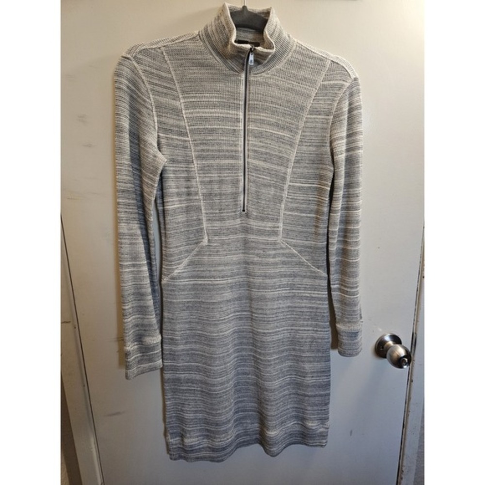 Tommy Bahama Dress Womens‎ XS Salt Meadow Waffle Half Zip Heather Gray Boho